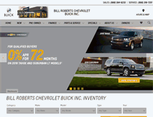 Tablet Screenshot of billrobertschevrolet.com